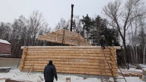 Сборка рубленных фронтонов