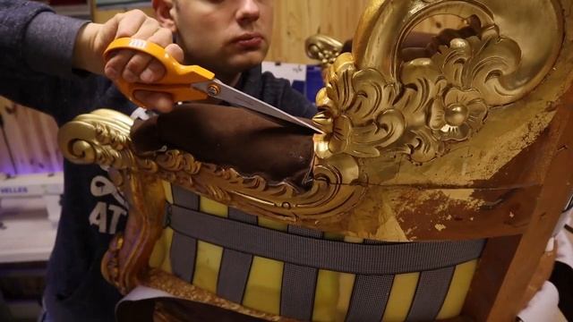 Перетяжка (реставрация) старого мягкого кресла своими руками. Михаил Теремков