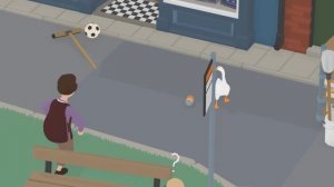 ГУСЬ ЗАПЕР ШКОЛЬНИКА В БУДКЕ Untitled Goose Game