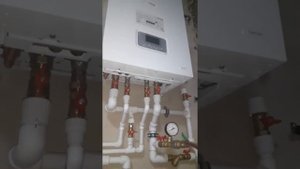 Очередная работа ,установка и обвязка котла,и отопления теплого пола