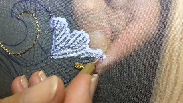 Мастер-класс. Люневильская вышивка. Фантазийный элемент./Luneville Embroidery/刺繡