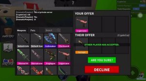 Trading a luger cane for a corrupt [ mm2 trading ]