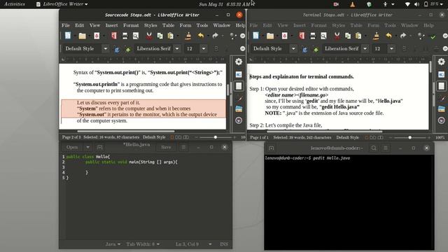 "Hello World!" in Java using Linux. смотреть онлайн