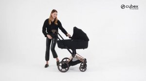 Как надеть москитную сетку на люльку Cybex Priam