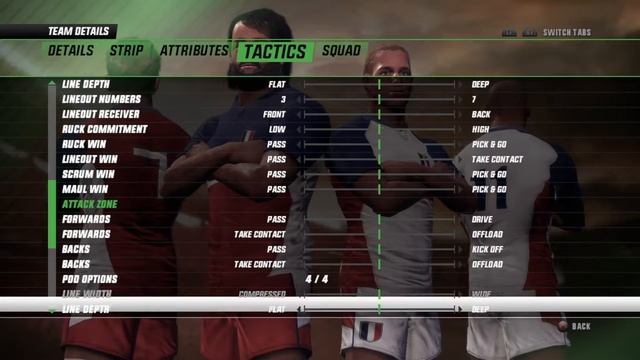 Rugby Challenge 3 team tactics смотреть онлайн