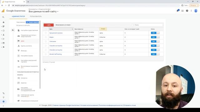 Как создавать цели в Google Analytics и переносить их в рекламный аккаунт. смотреть онлайн