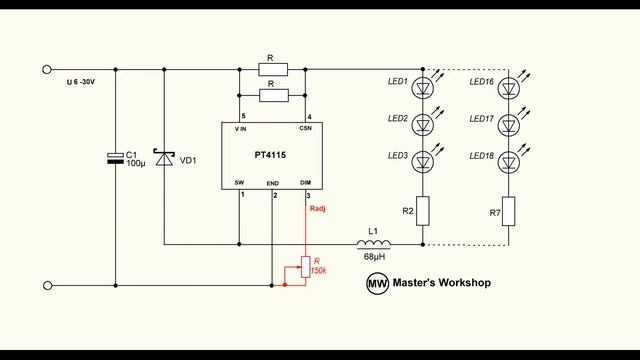 Драйвер світлодіодів РТ4115 / Підсвітка для станка своїми руками. смотреть онлайн