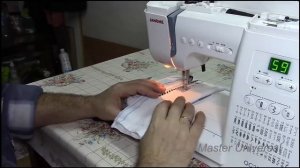 Декоративные строчки,совмещение рисунка на швейной машинке Janome.Часть 13.Видео №20.