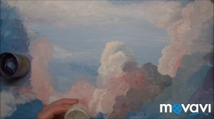 #облака #творчество Как нарисовать облака гуашью ( Апрель 2019)