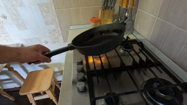 Правильный обжиг чугунной сковороды!!!
