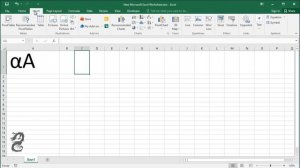 How to type alpha symbol in Excel