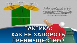 ТАКТИКА: КАК НЕ ЗАПОРОТЬ ПРЕИМУЩЕСТВО (Видео-урок Артема Уточкина по тактике настольного тенниса)