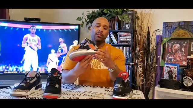 Nike Air Jordan 3 Black Cement Retro Og vs 4 Bred Retro Og - Review & Comparison смотреть онлайн