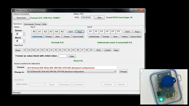 Mifare Classic basic operations - part4 смотреть онлайн