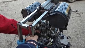 двигатель Лифан с карбюратором от автомобиля Ока для снегоходов и внедорожников.
