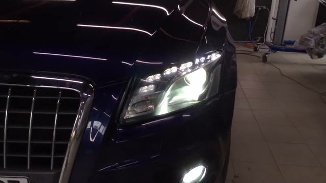 Audi Q5 замена линз без разбора фар