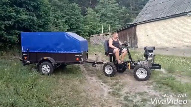 Самодельный минитрактор с самодельным прицепом смотреть онлайн