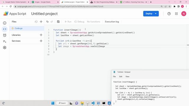 Google Apps Script Tutorial to Download Images From URL to Sheets Rows Cells & Google Drive Folder