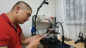 Заточка камнями INDIA fine, финиш Байкалит Зелёный.