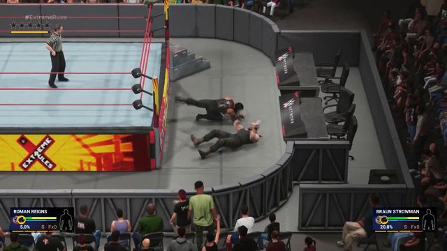 WWE 2K19 Universe Mode - Extreme Rules. ROMAN vs BRAUN (Русская озвучка) #48 смотреть онлайн