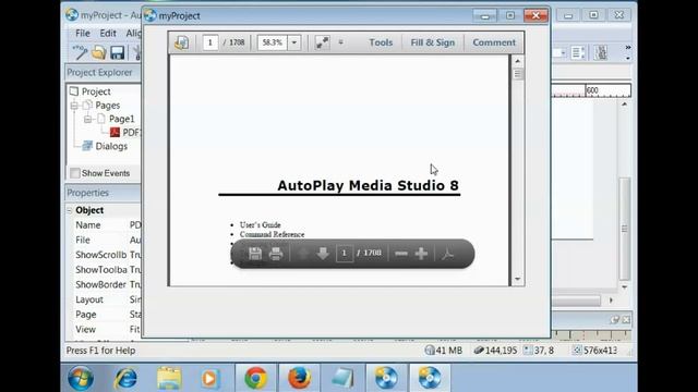 6 - How to insert pdf and web page in Autoplay Media Studio