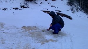 Рыбалка Вологодская область, Тотьма, река Царева, первый лед