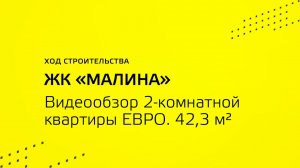 ЖК «Малина» |Обзор 2-комнатной квартиры ЕВРО. 42,3 м²| “Неометрия”