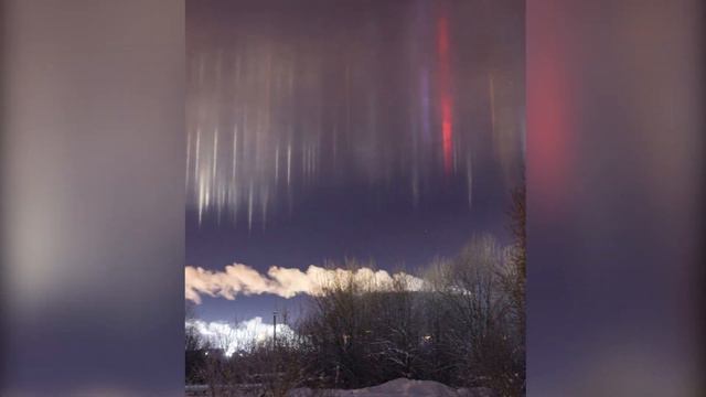 Сказочно красиво! Световые столбы.Fabulously beautiful! Pillars of light
