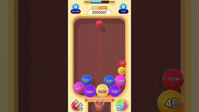 Reached 1024D Ball in 2048 Balls 3D Gameplay