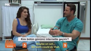 Cemre Baysel and Burak Çelik answering personal questions