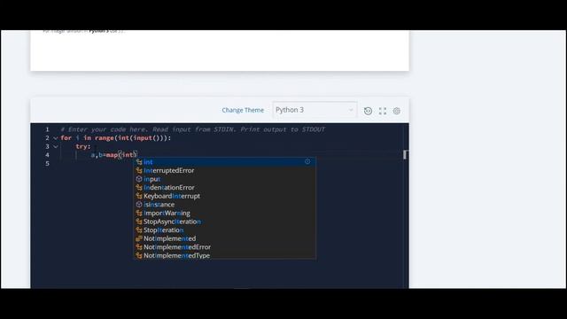 Exceptions | Hackerrank Python Solution | English Explanation