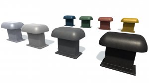3D модель. Вентиляционная труба Е. 3D model. Vent pipe E.