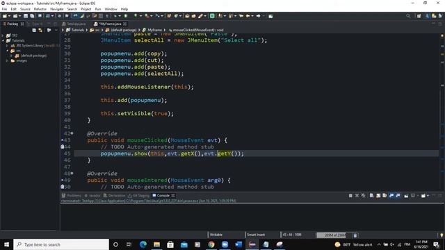 Java GUI Tutorial #49 - Making A Popup Menu in Java GUI