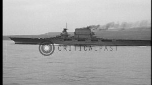 US Navy aircraft carrier Saratoga at sea during fleet exercises in the Pacific ne...HD Stock Footag
