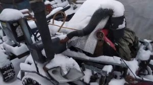 запуск дизель мороз минитрактор феном