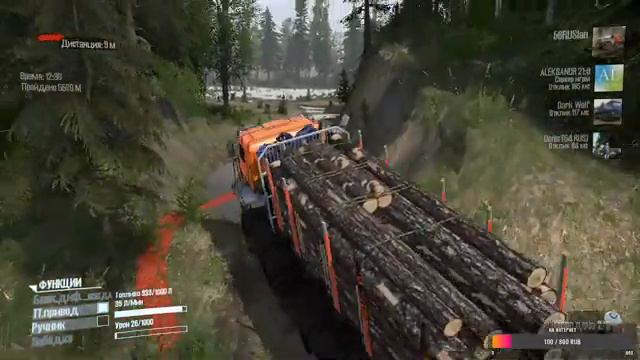 Stream_MudRunner: Карта «Вырубка Болот (Swamp Felling)». Автор: BloodRage. смотреть онлайн