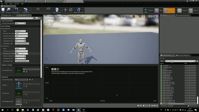 Unreal Engine 4 - #1 Урок по Анимациям. Ходьба и Бег. Настройка Blendspace и Animation Blueprint.