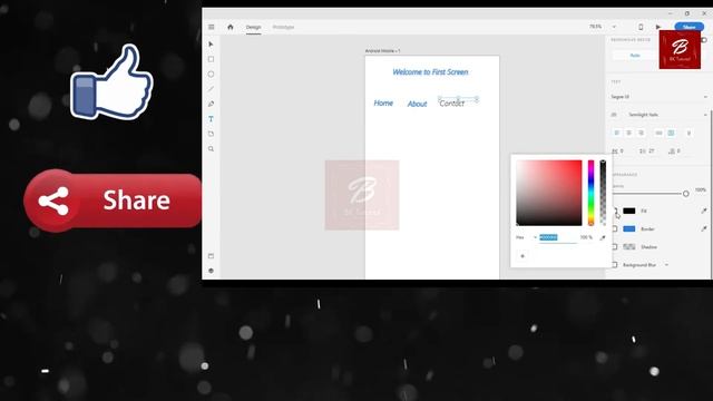 How to Create simple  New  Project in Adobe XD CC by BK Tutorial