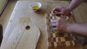 Уход за разделочной доской. (льняное масло).