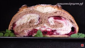 Праздничный шоколадный хлеб с вишней, это очень вкусно!.mp4