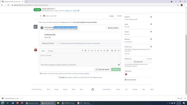 Resolve GitHub Merge Conflicts смотреть онлайн