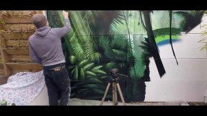 How to spraypaint a landscape forrest