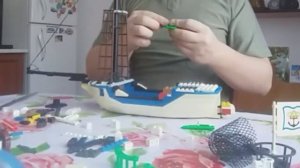 Сборка пиратского корабля из лего!!!