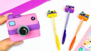 Идея для школы  Как сделать ручку фотоаппарат Diy канцелярия своими руками  Лайфхаки для школы