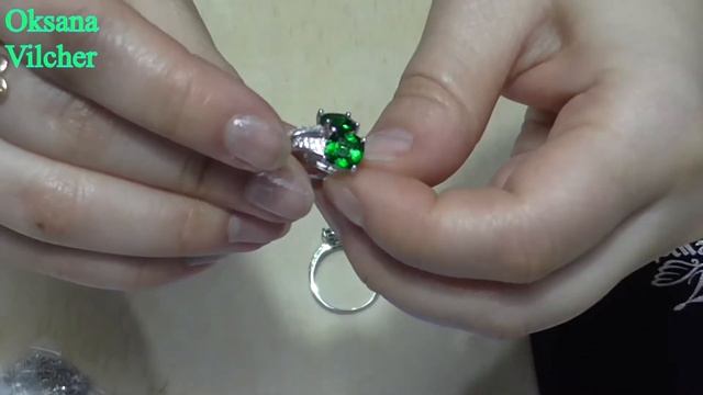 Серьги, кольцо, подвеска и цепочка из серебра с Aliexpress. Оксана Вильчер