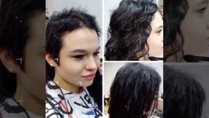 Галерея работ студии "LockOnHair". Наращивание волос на очень короткие волосы