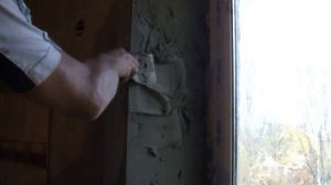 Штукатурка откоса по шаблону со створкой, Своими руками.