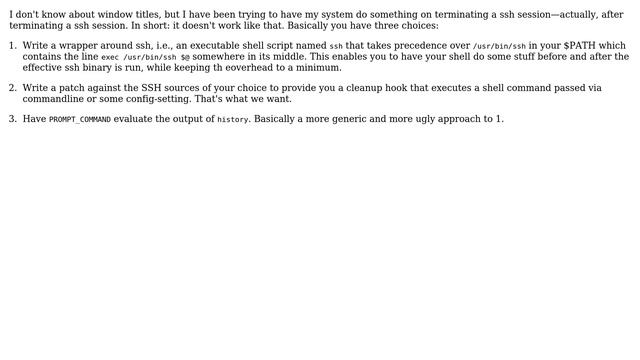 Unix & Linux: Fix terminal title after SSH remote logging to another machine (8 Solutions!!) смотреть онлайн