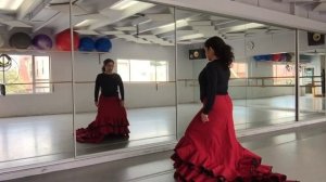 Flamenco Dance Lesson | Bata de Cola Technique (Back Catch)