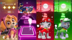 Skye Vs Rider Vs Rocky Vs Marshall || Tiles Hop EDM Rush #pawpatrol #tileshop